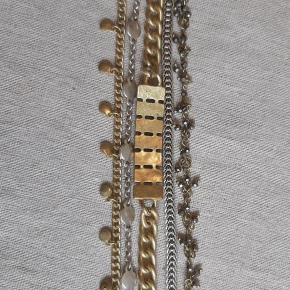 Lucky Brand 5 Strand Multi Tone Faux Turquoise Bracelet - Picture 7 of 9